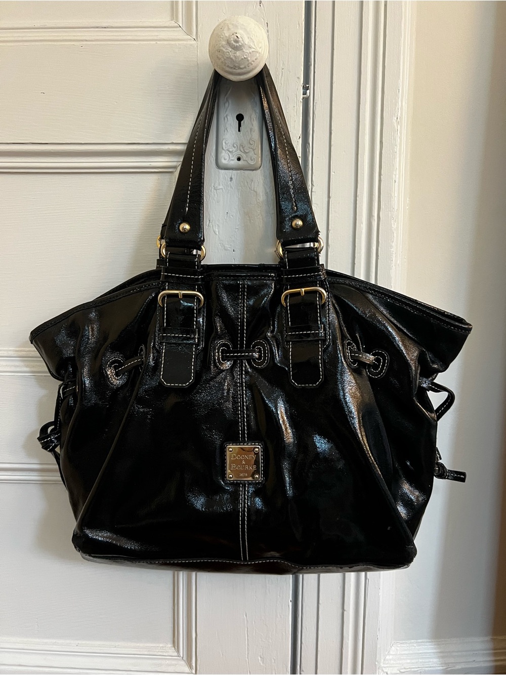 Coach Black Patent Shoulder Bag
